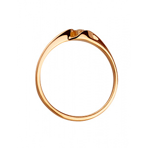 Золотое кольцо с бриллиантом (01-200395304) фотография