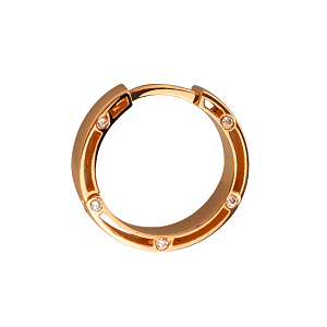 Золоті сережки з цирконієм куб. (01-200408204) фотографія