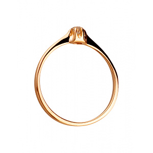 Золота каблучка з діамантом (01-200413804) фотографія