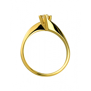 Золотое  кольцо с бриллиантом (01-200422704) фотография