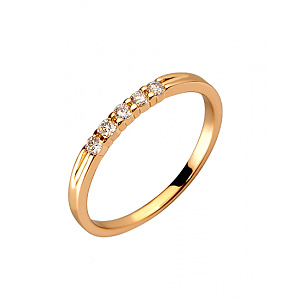 Золотое кольцо с бриллиантами (01-200462104) фотография