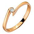 Золота каблучка з діамантом 01-200489304 фотографія 1