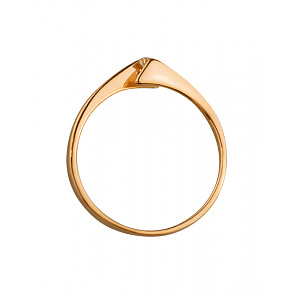 Золота каблучка з діамантом (01-200489304) фотографія