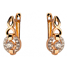 Золоті сережки з цирконієм куб. (01-200569604)