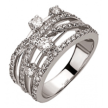 Золота каблучка з діамантами (01-200627404)