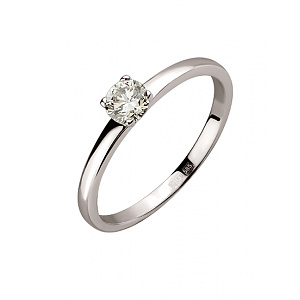 Золота каблучка з діамантом (01-200633404) фотографія