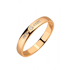 Золота каблучка з діамантом (01-200783604) фотографія