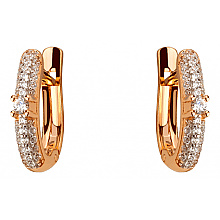 Золоті сережки з фіанітом (цирконієм куб.) (01-200805904)