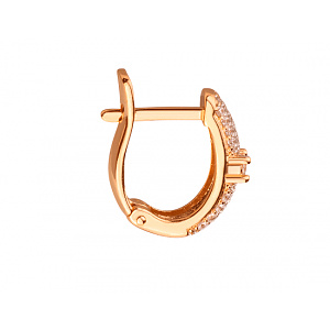 Золоті сережки з фіанітом (цирконієм куб.) (01-200805904) фотографія