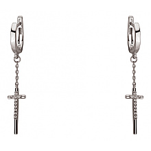 Золоті сережки з фіанітом (цирконієм куб.) (01-200819304)