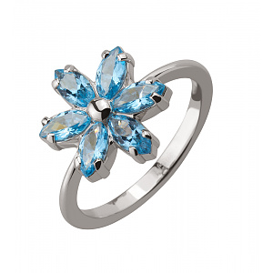 Золотое кольцо с топазами (2к-261) фотография