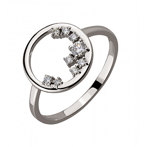 Золота каблучка з діамантами (2б_к-220) фотографія