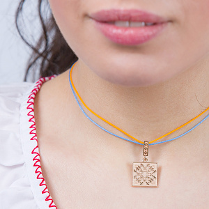 Золотой кулон «Кохання» (1б_п-242) фотография