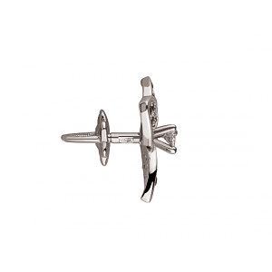 Золотые серьги с бриллиантами  и  сапфирами (2б_с-256) фотография