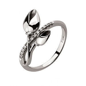 Золотое кольцо с бриллиантами (01-18989605) фотография