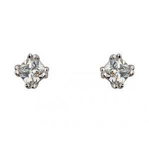 Золотые серьги с цирконием куб. (01-19125505) фотография