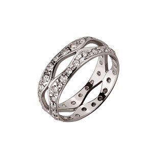 Золота каблучка з цирконієм куб. (01-19131705) фотографія