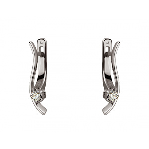 Золотые серьги с бриллиантами (01-19182605) фотография