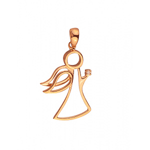 Золотий кулон з діамантом (01-200152605) фотографія