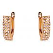 Золотые серьги с цирконием куб. 01-200230605 фотография 1