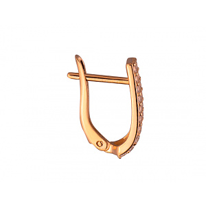 Золотые серьги с цирконием куб. (01-200230605) фотография