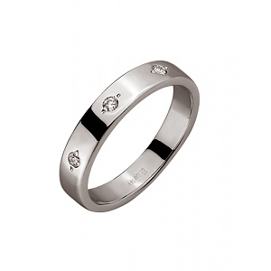 Золота обручка з діамантами (01-200283105) фотографія