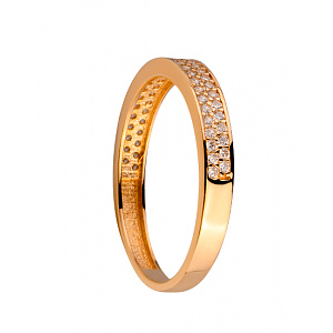 Золотое кольцо с цирконием куб. (01-200346905) фотография