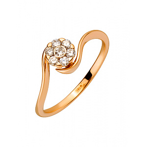 Золотое кольцо с бриллиантами (01-200422705) фотография