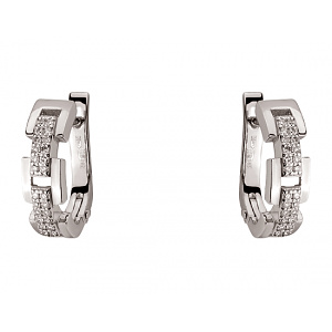 Золотые серьги с бриллиантами (01-200539505) фотография