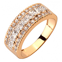 Золота каблучка з цирконієм куб. (01-200566905)