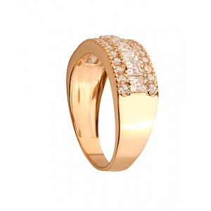 Золота каблучка з цирконієм куб. (01-200566905) фотографія