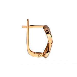 Золотые серьги с цирконием куб. (01-200581705) фотография