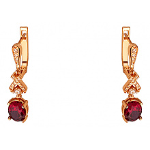 Золоті сережки з фіанітом (цирконієм куб.) (01-200608605)