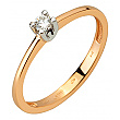 Золотое кольцо с бриллиантом 01-200740205 фотография 1
