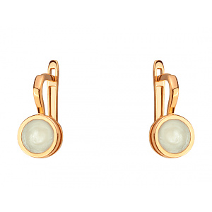 Золоті сережки з фіанітом (цирконієм куб.) (01-200742505) фотографія