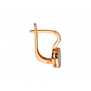 Золоті сережки з фіанітом (цирконієм куб.) (01-200742505) фотографія