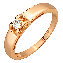 Золота каблучка з діамантом (01-200769705)