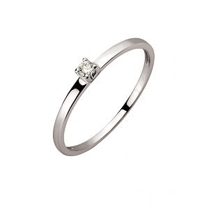 Золота каблучка з діамантом (01-200781105) фотографія