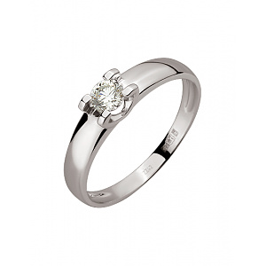 Золота каблучка з діамантом (01-200783605) фотографія