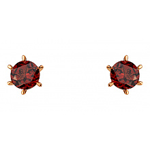 Золоті сережки з гранатами (01-200819305)