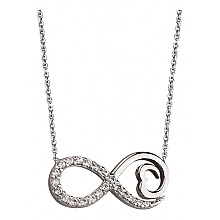 Золотое колье с фианитом (цирконием куб.) (01-200838405)