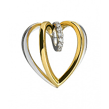 Золотой  кулон с бриллиантами (01-200851705)