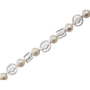 Золотий браслет з перлинами (2б_б-003) фотографія