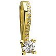 Золотий кулон з камінням Swarovski 3б_п-183 фотографія 1