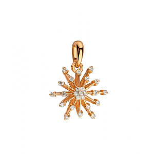 Золотой кулон с циркониями (1б_п-270) фотография