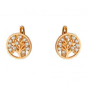 Золоті сережки з фіанітами (1б_с-282) фотографія