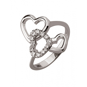 Золотое  кольцо с бриллиантами (01-19043306) фотография