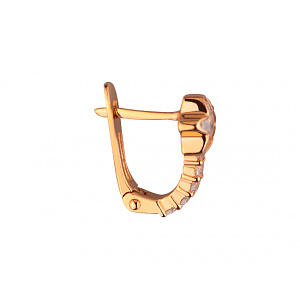 Золотые серьги с цирконием куб. (01-200160006) фотография