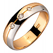 Золота обручка з діамантами 01-200462106 фотографія 1