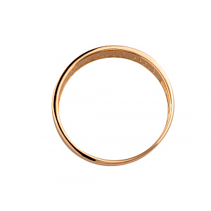 Золотое кольцо с цирконием куб. (01-200492306) фотография